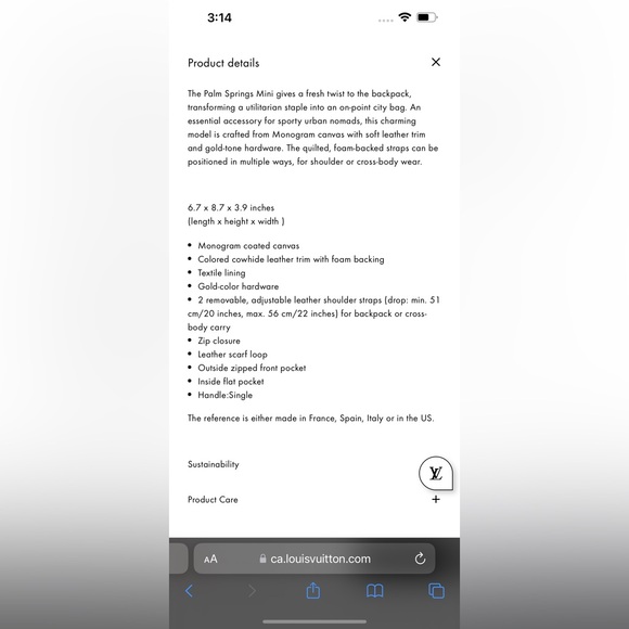 Louis Vuitton Palm Springs Mini - Picture 7 of 12